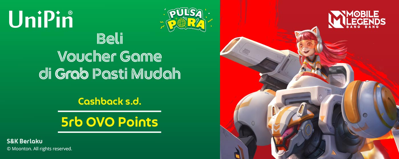 Beli Voucher Game di Grab dapetin cashback OVO Points berkali-kali!